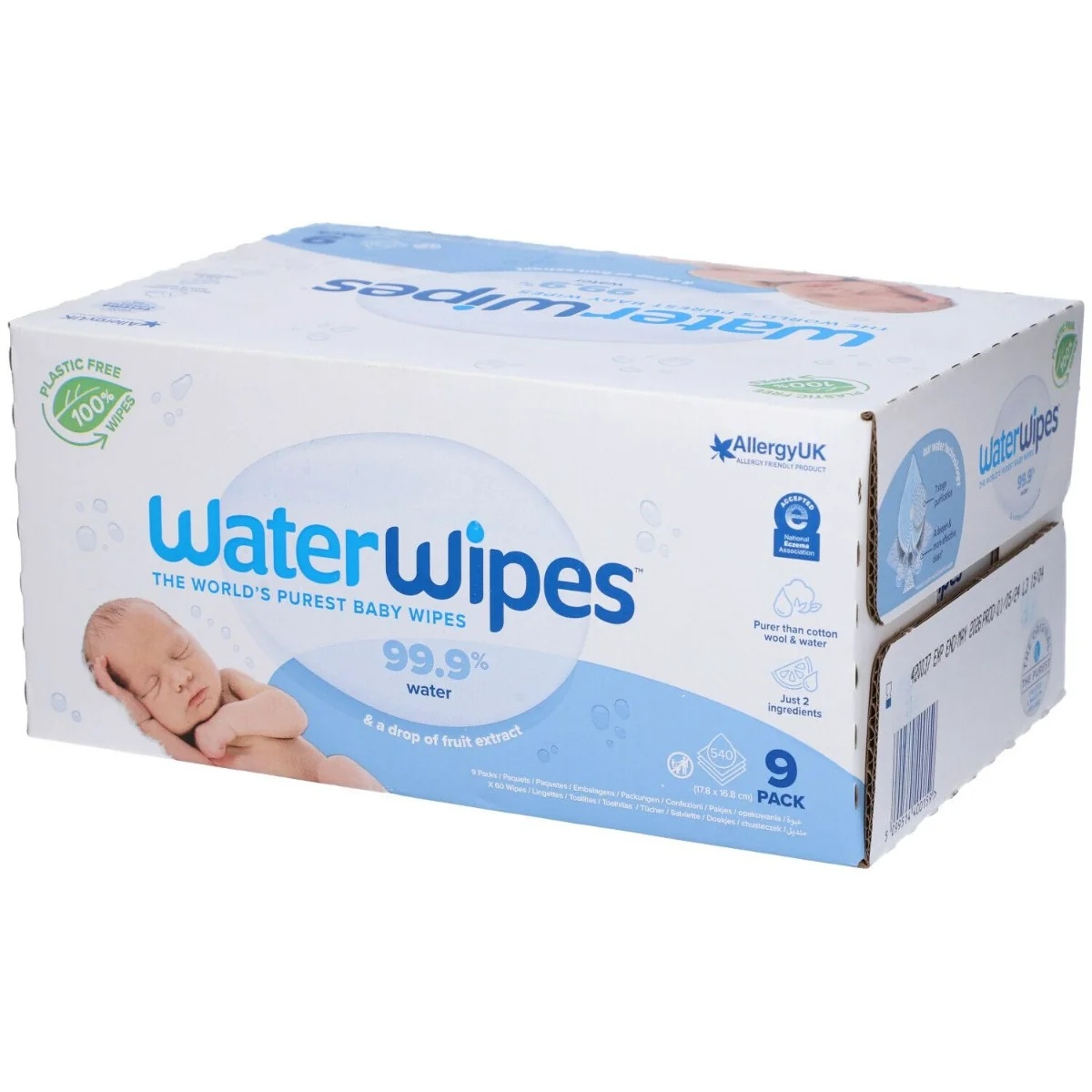 Lingettes pour bébé WATERWIPES Waterwipes Bio 9x60