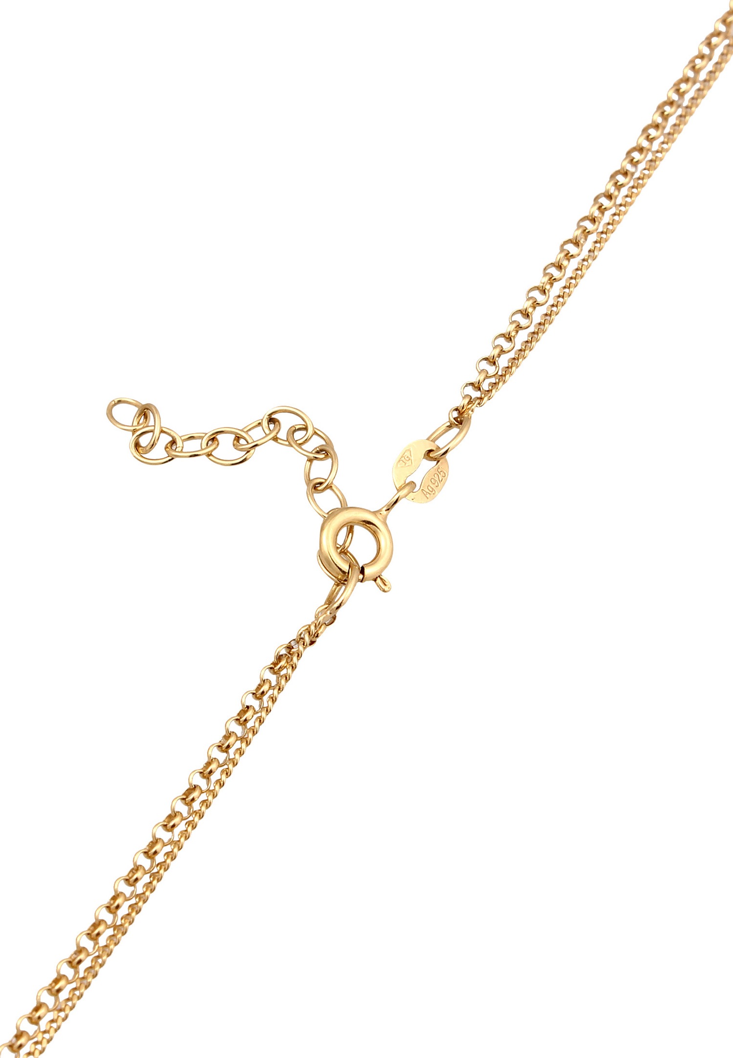 Elli Elli Collier Couches Femmes Pendentif Soleil Chaîne à maillons Argent Sterling 925 Eté / Plage 36 cm