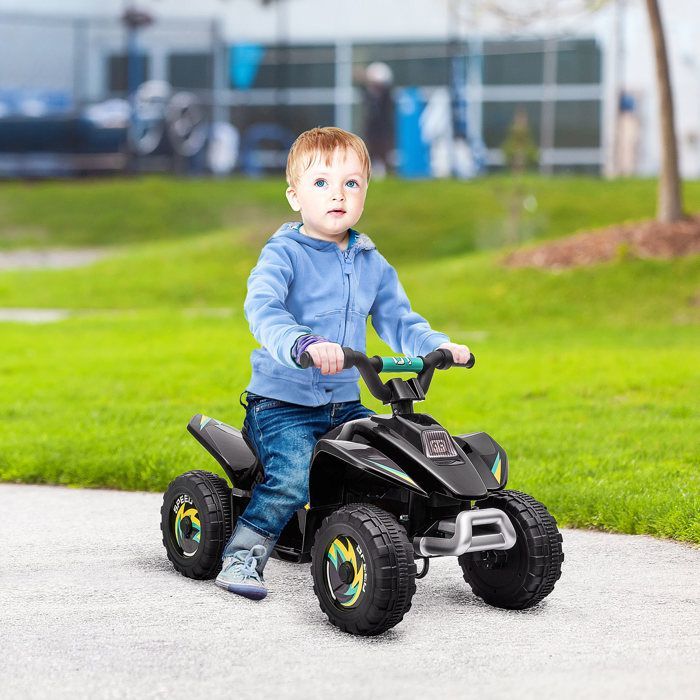 Electric quad bike for children - HOMCOM - 18-36 months, 6V battery, forward/reverse, toy - PP - 72x40x45.5cm - black