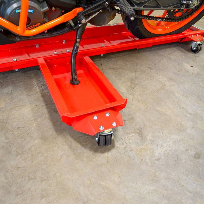 Soporte giratorio para motocicletas - Carro para motocicletas - Transportador de motocicletas para almacenamiento - Riel de almacenamiento - Capacidad de carga 567 kg - Meca24
