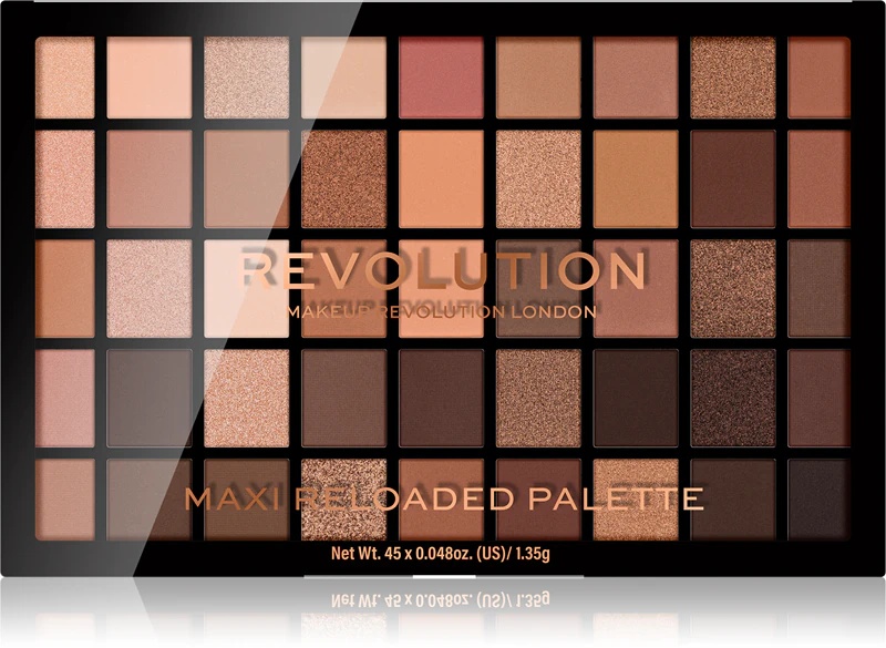 Paleta senčil za oči v prahu Revolution Maxi Reloaded Palette