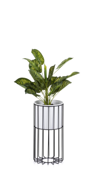 Kwietnik nowoczesny z osłonką 42 cm LOFT metalowy