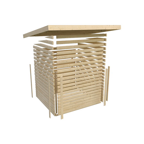 Saunahuis Carla Zero, incl. sauna Ofen, terragrau