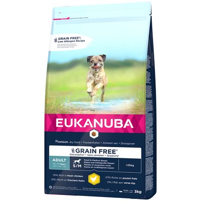 Eukanuba Kornfri Små & Mellemstore Adult - Kylling