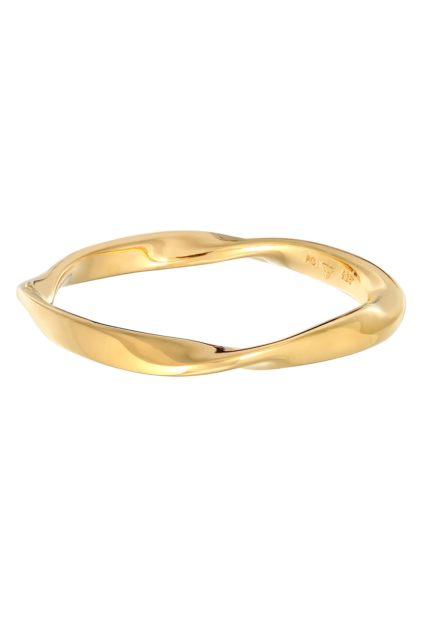 Elli Femmes bande torsadée pile basique en argent sterling 925