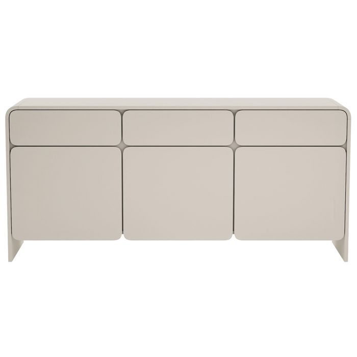 Buffet 3 portes avec 3 tiroirs – LUMMO – 156 cm – gris cachemire