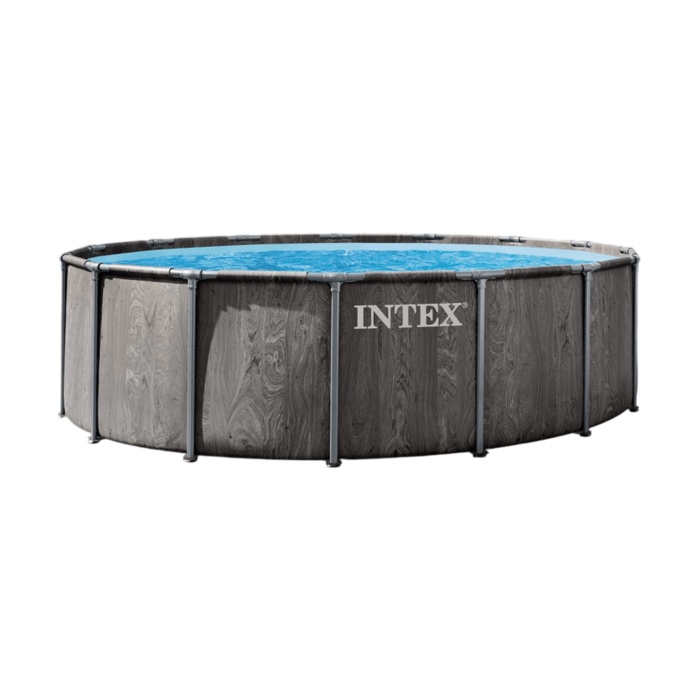 Kit Piscine hors sol tubulaire INTEX - Baltik - 457 x 122 cm - Ronde (Pompe, bâche, tapis de sol et échelle) - 26742ND