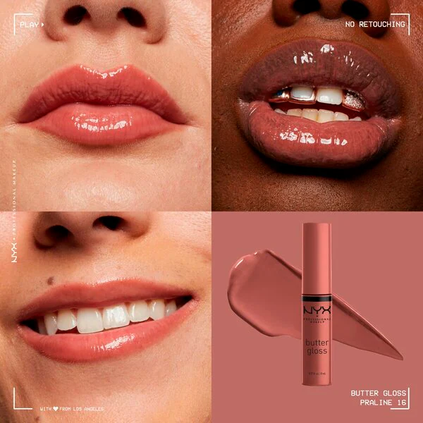 NYX Professional Makeup Butter Gloss 16 Praline szájfény<br>8ml