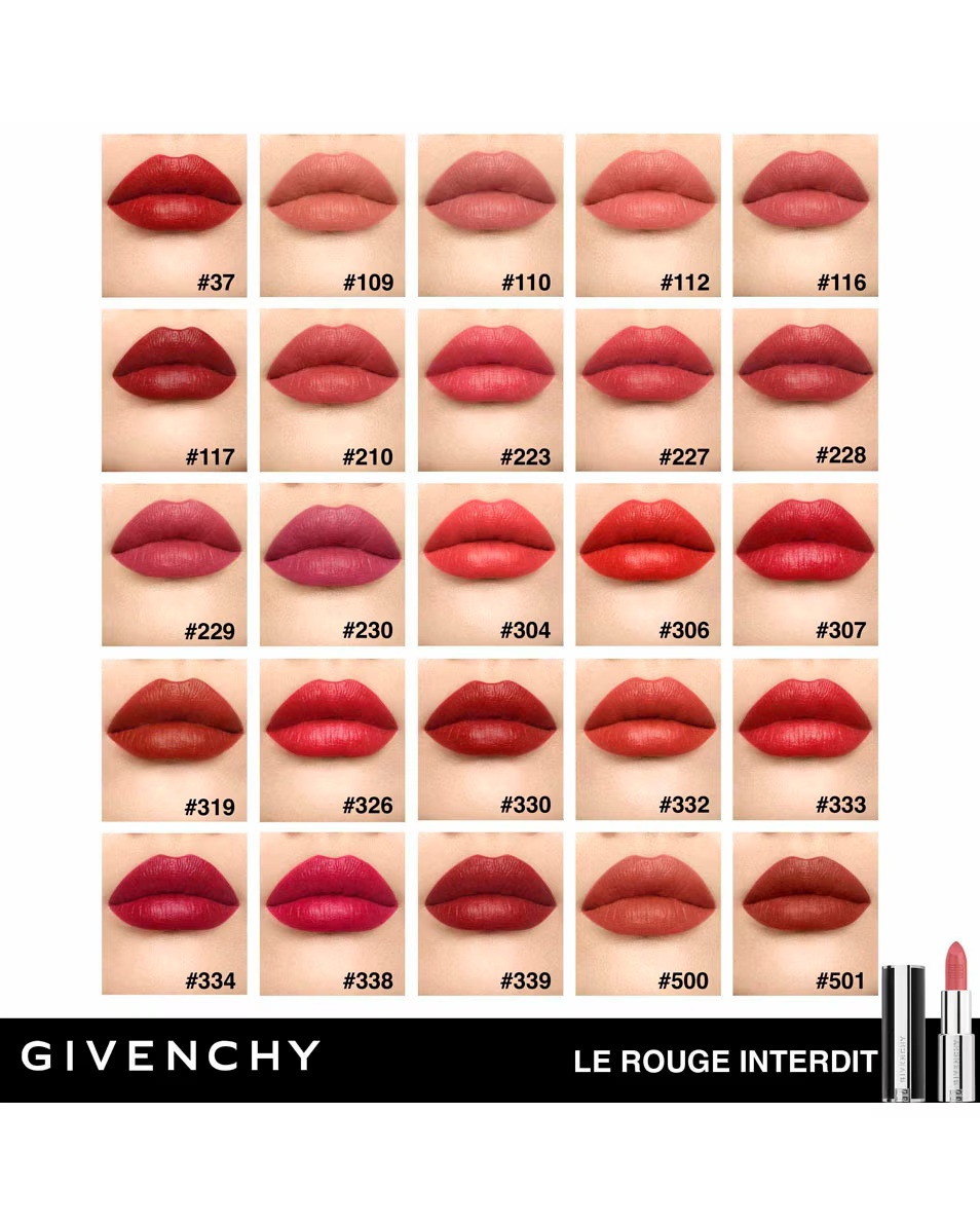 GIVENCHY ΚΑΛΛΥΝΤΙΚΑ LE ROUGE INTERDIT Έντονο μετάξι μεταξένιο φινίρισμα & φωτεινό χρώμα