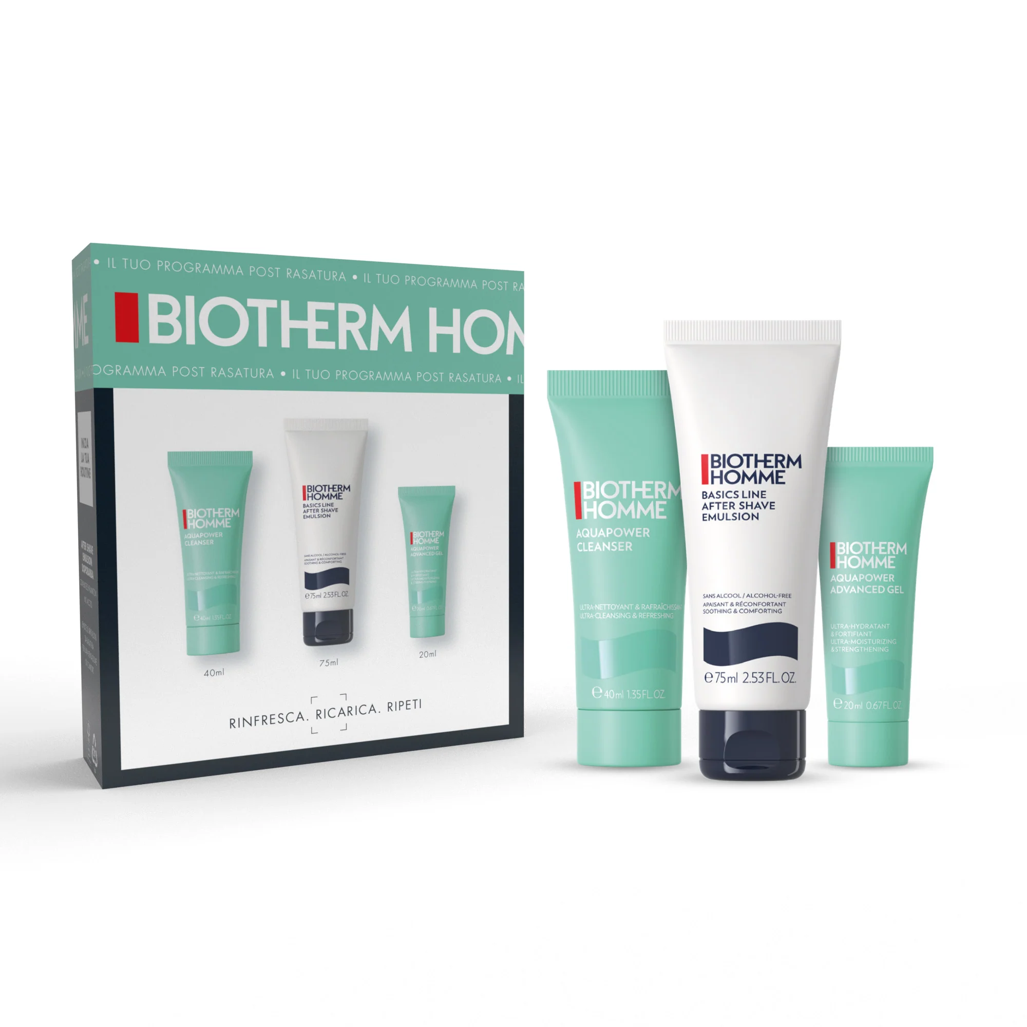 Biotherm Homme Cofanetto Baume Apaisant - Cofanetto Idratante, Cofanetto Rasatura, Balsamo Dopobarba