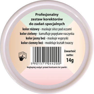 Wibo 4-i-1 ansiktskorrigeringspalett 14 g 14 g