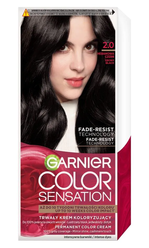 Garnier Color Sensation Krem koloryzujący 2.0 Hebanowa Czerń