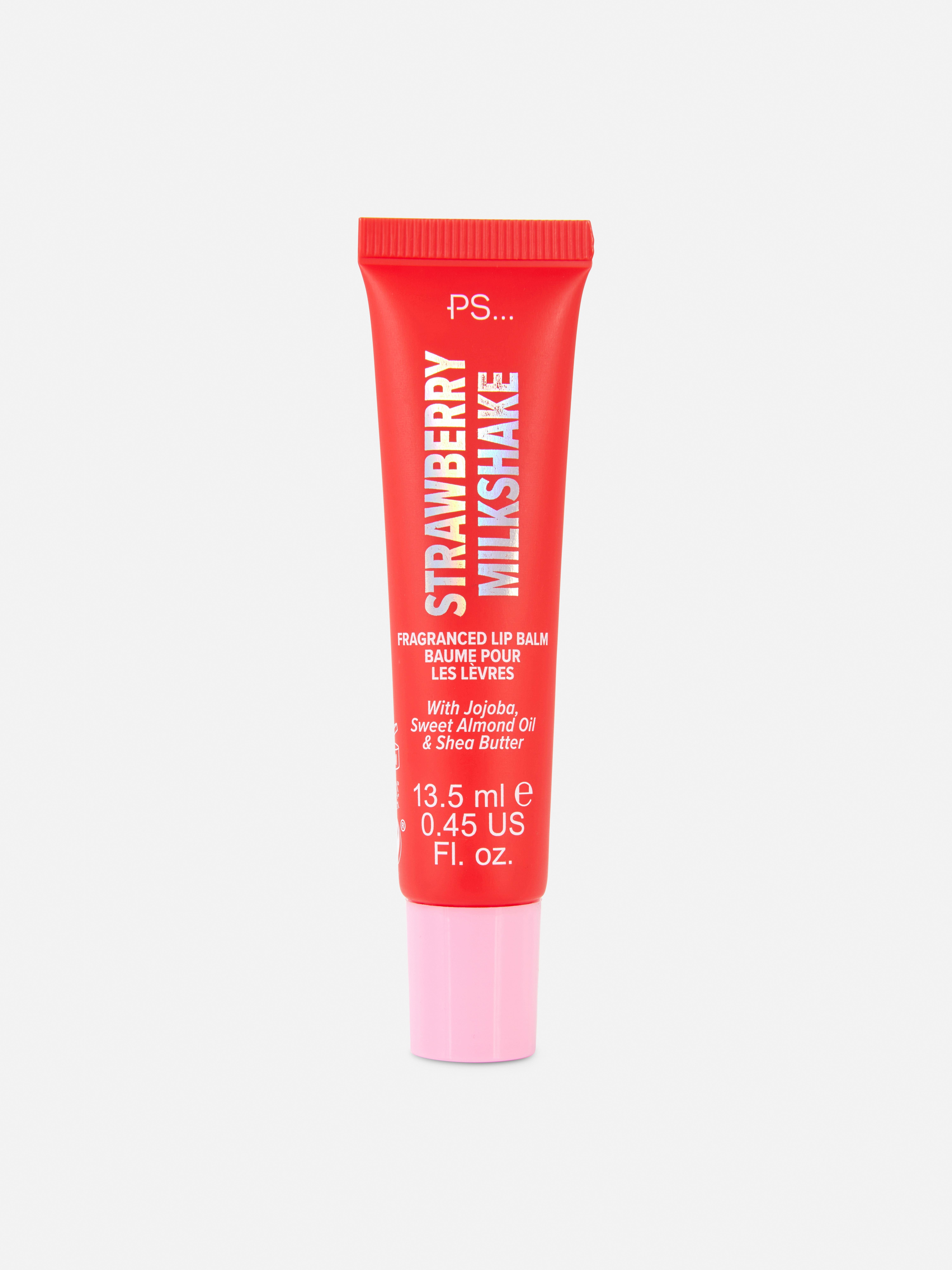 PS... Balsam de buze cu aromă de milkshake de căpșuni Balsam de buze parfumat cu jojoba, ulei de migdale dulci și unt de shea