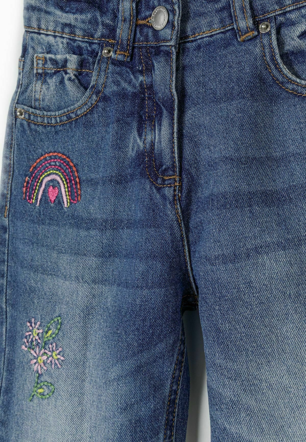 MINOTI GEBORDUURD - Rechte jeans - blauwe denim