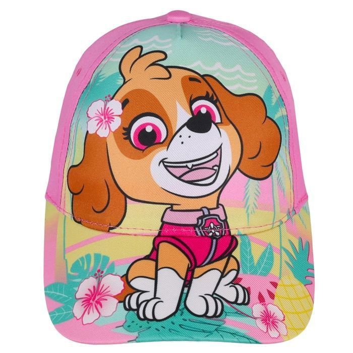 Gorra de béisbol rosa de Skye de Paw Patrol para niñas, ideal para el verano. Gorra de béisbol ajustable para niñas, talla 54.