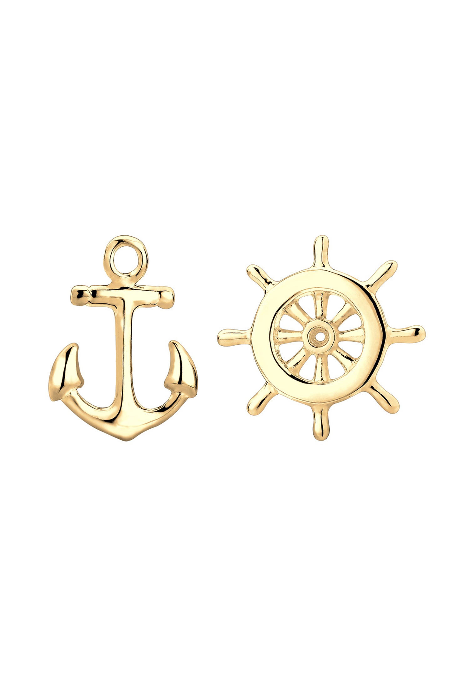 Elli Femmes Clous d'oreilles Pilote Ancre Maritime en Argent Sterling 925