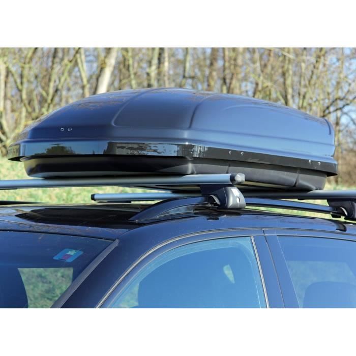 Cofre de techo universal Menabò Marathon Dark de 320 litros para coches