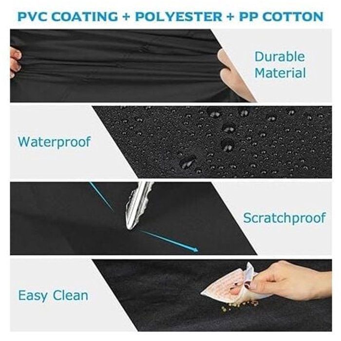 Funda impermeable para SUV de 480 x 175 x 150 cm - Funda negra para exteriores - Protección contra la nieve, la lluvia y el viento.