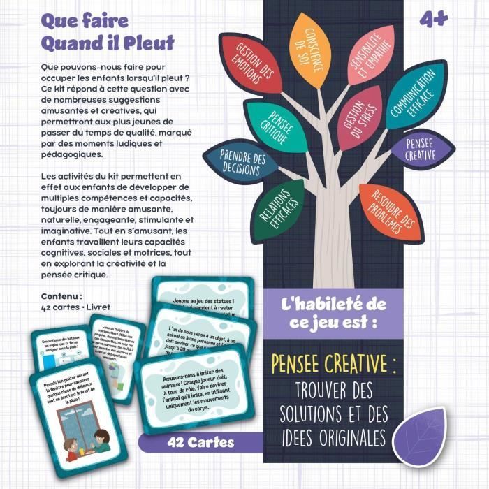 Keeping Busy When It Rains Card Game - Educational Game - LIFE SKILLS - Illustrated Cards