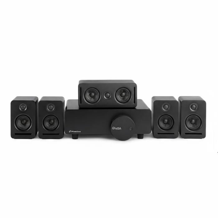 Sistema de cine en casa inalámbrico 5.1 - LANGTU - WiSA THX - Audio de 24 bits 48–96 kHz - ARC/eARC - Negro