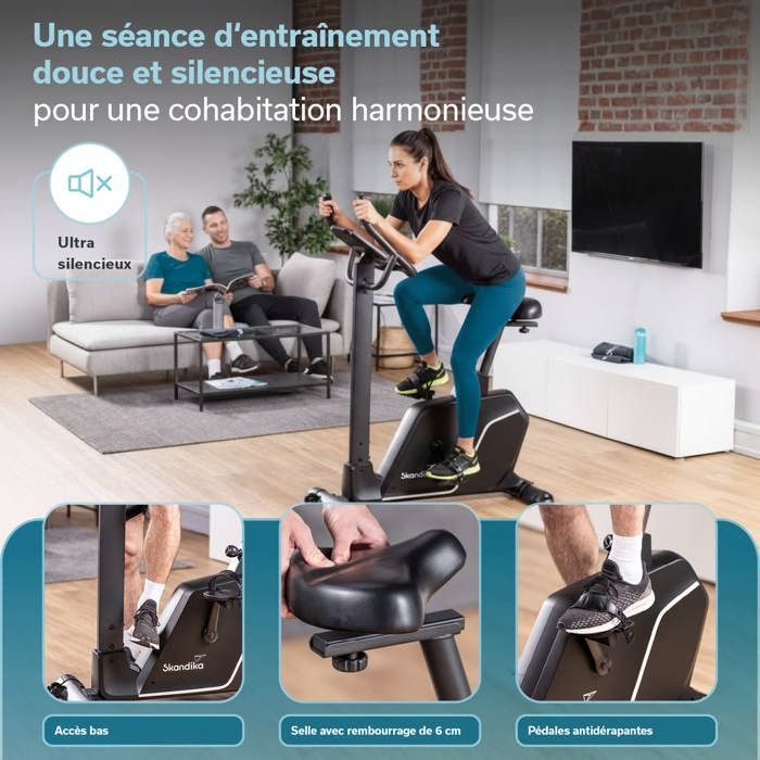 Skandika Cykling P10 Connected Exercise Bike - 32 Resistance Levels - Kinomap, Zwift - 10 kg Flywheel - 13 Programs