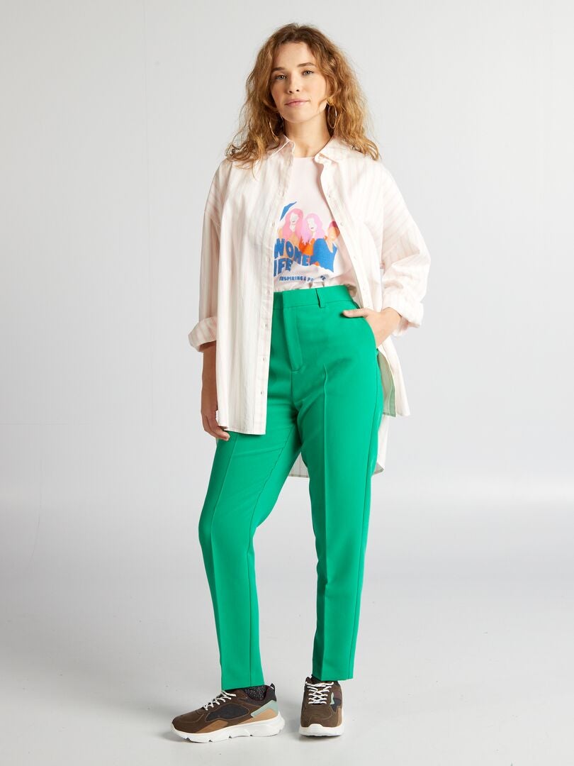 Bedrukt katoenen T-shirt - ROZE