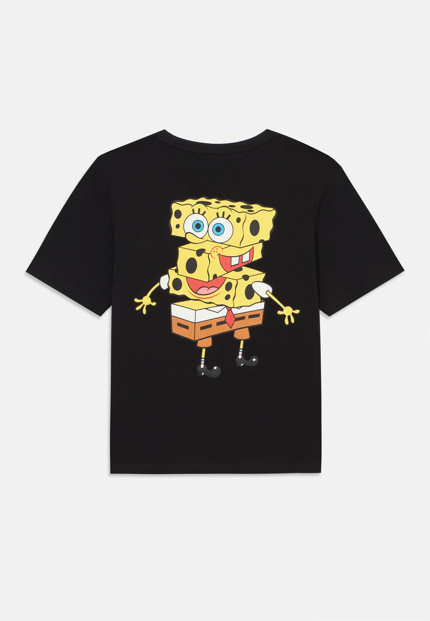 Noem het NKMJARL SPONGE BOX - T-shirt met print - zwart
