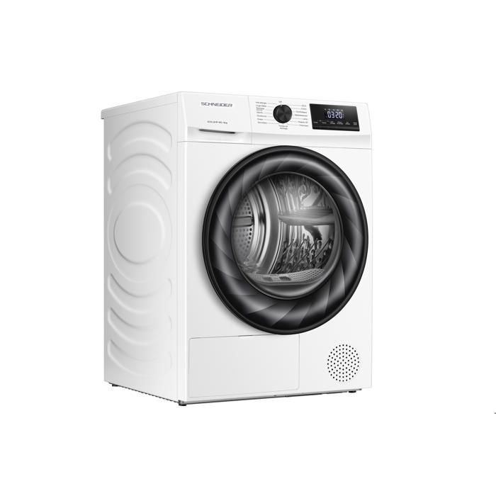 Secadora de ropa con bomba de calor Schneider SCSL9HP-WD de 9 kg, color blanco
