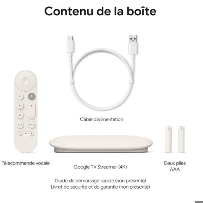 Reproductor multimedia 4K para TV - GOOGLE - Modelo con control remoto por voz - 32 GB - Dolby Vision - HDMI 2.1