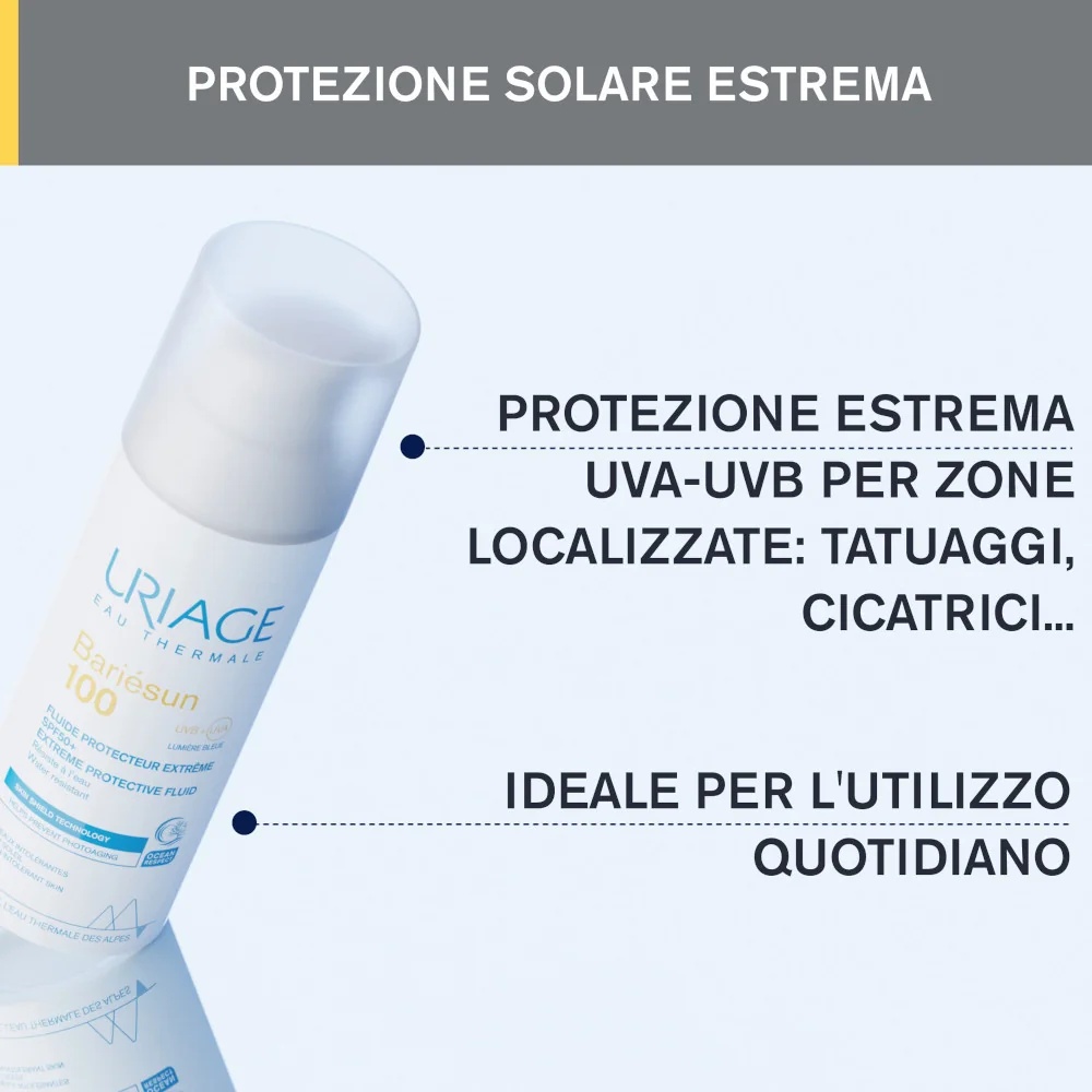 URIAGE Uriage Barièsun Fluide 100 SPF 50+ Protection Solaire Extrême Visage 50 ml fluide protecteur
