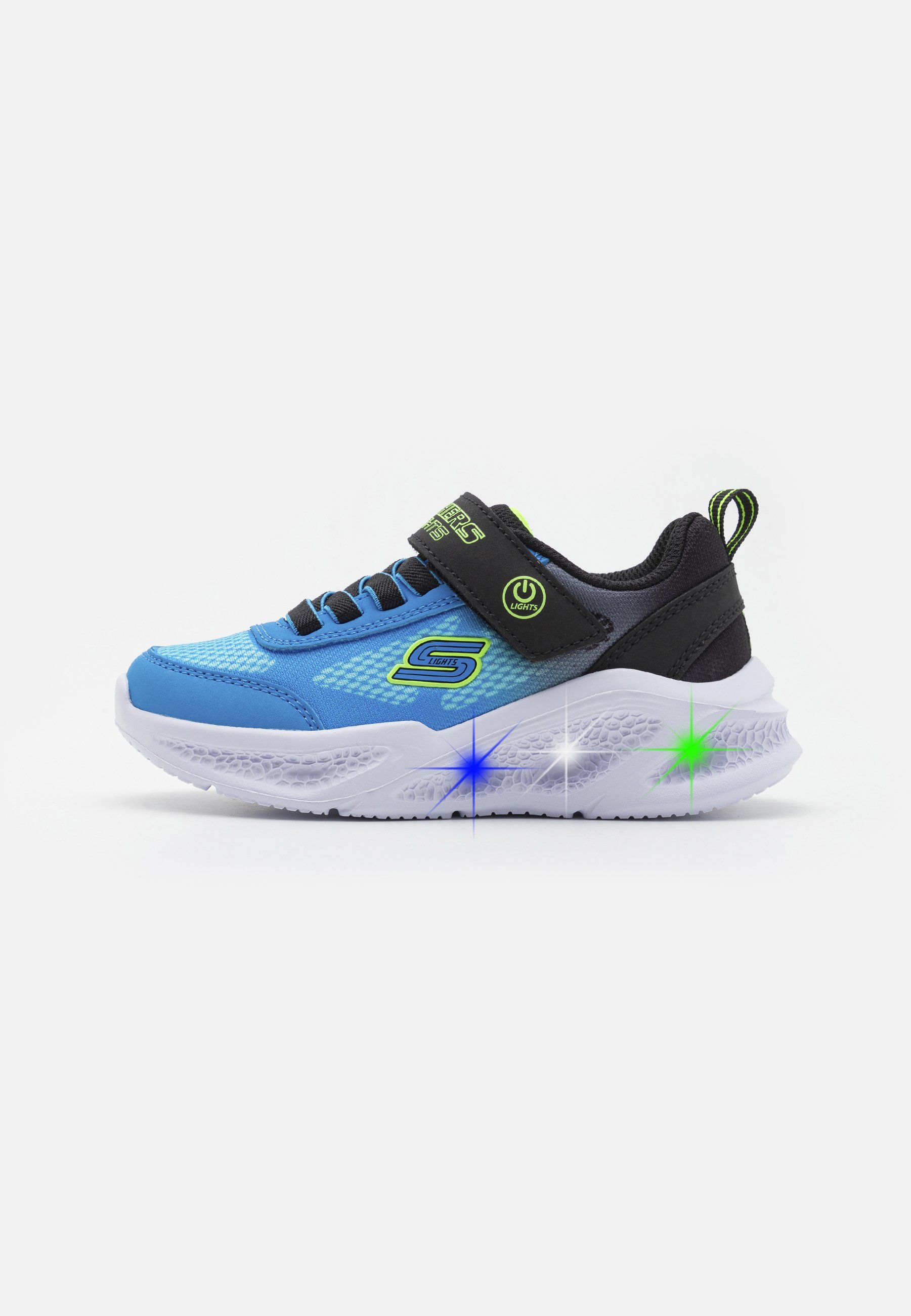 Skechers METEOR - Sneakers - zwart/blauw/limoengroen