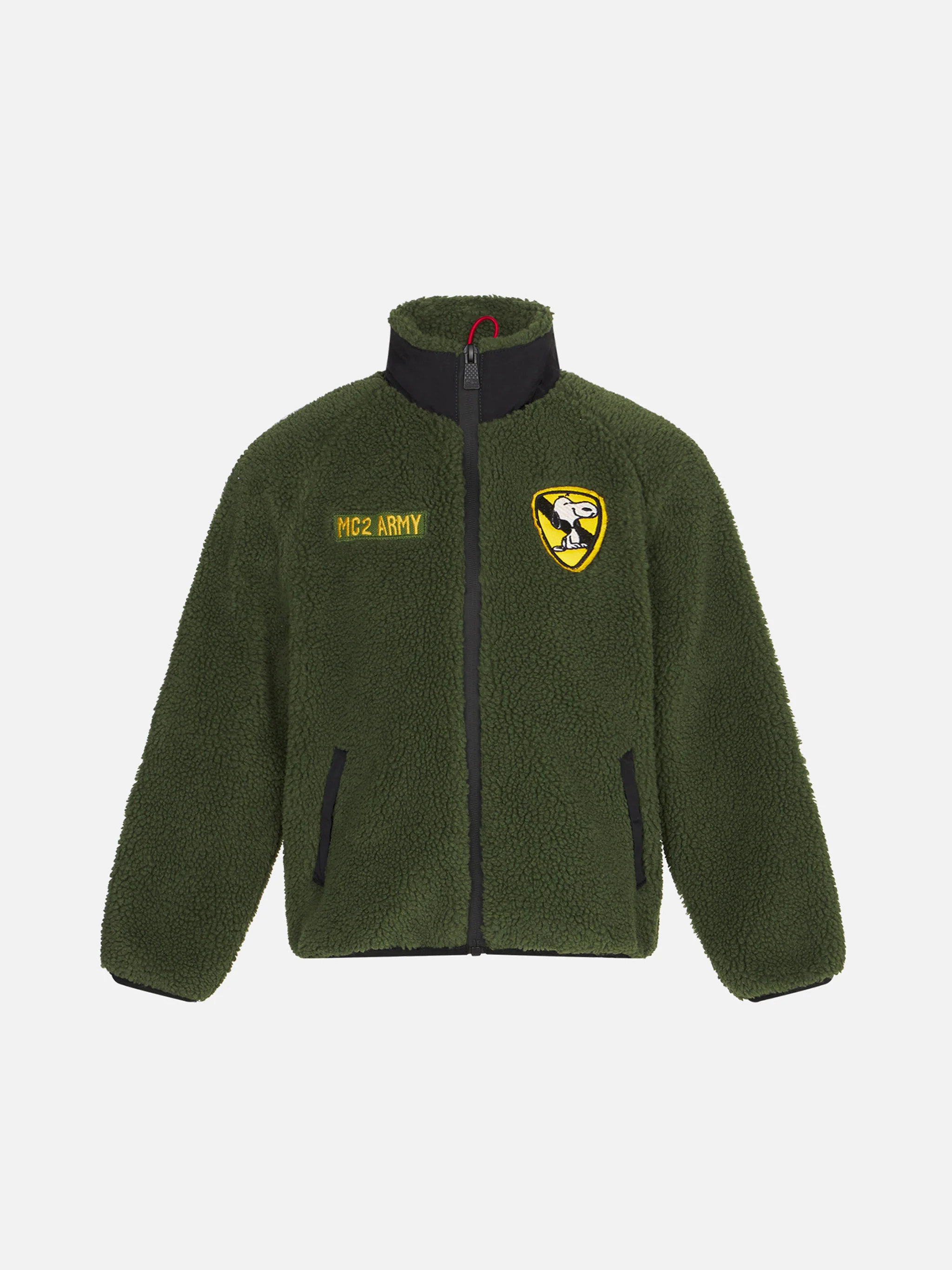 Sherpa babyjasje met Snoopy-patch | Speciale Peanu-editie