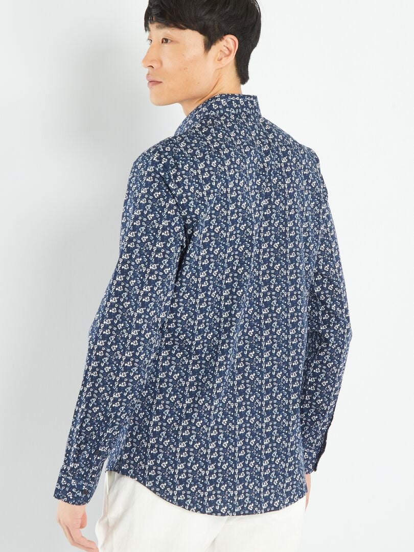 Bedrukt shirt - BLAUW