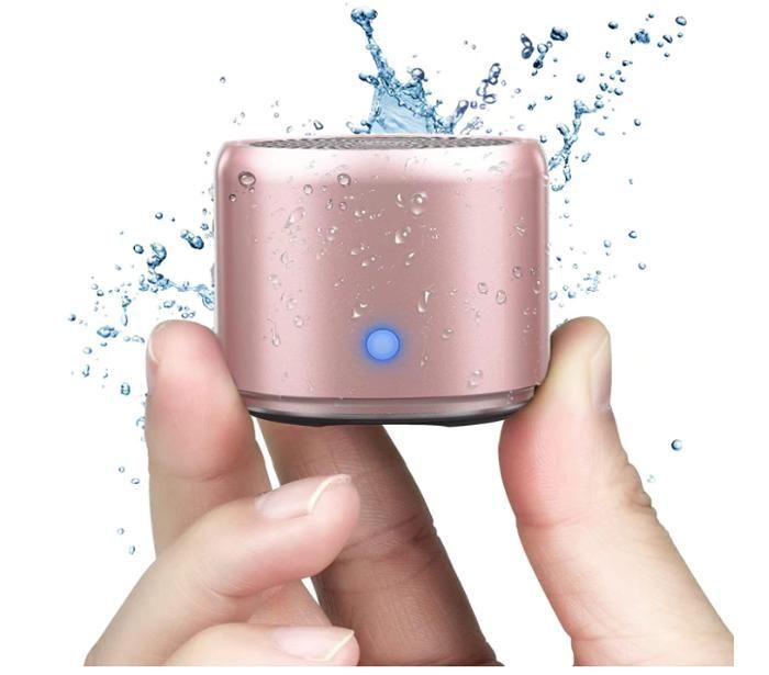 Mini enceinte Bluetooth étanche IP67 CHRONUS — rose, portable avec basses puissantes, jusqu'à 12 h