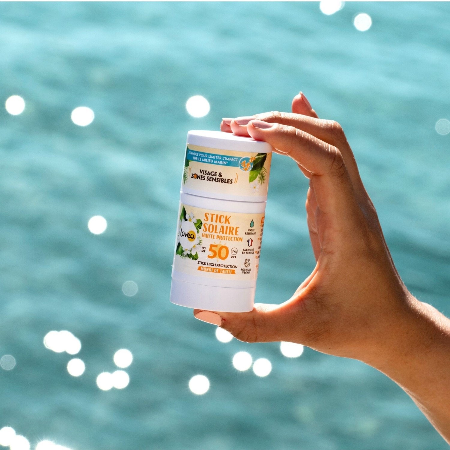 Lovea Stick Solaire SPF 50 Haute Protection au Monoï de Tahiti