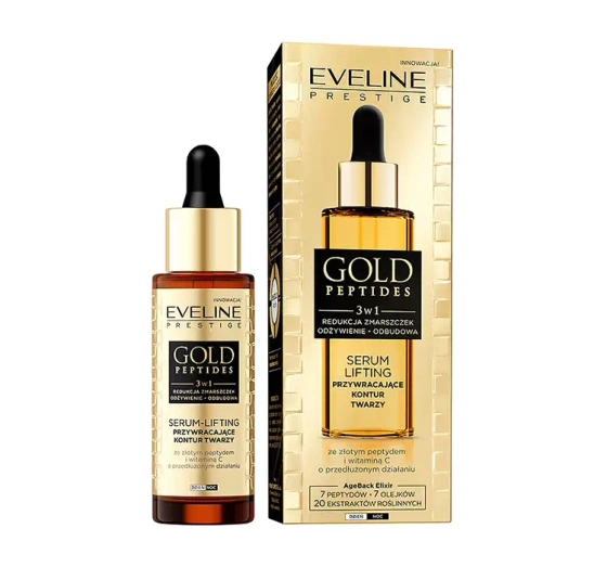 Eveline Cosmetics Gold Peptides liftingujące serum do twarzy 3w1 30 ml