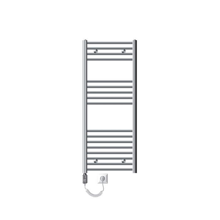 ECD Germany Electric Towel Rail Radiator with 900W Heating Element - High Power - 500 x 1200 mm Chrome