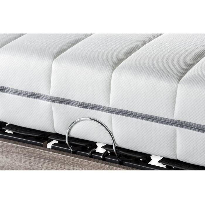 Colchón y base ajustables eléctricos DEKO DREAM Comfort Dreamzone - 140x200 cm - Colchón de muelles ensacados