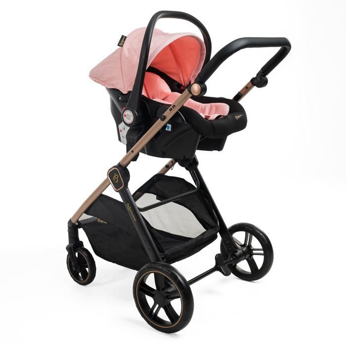 Poussette combinée trio 3 en 1 - siège auto – nacelle – dès la naissance – jusqu’à 22kg - Bebelissimo J'AIME - rose