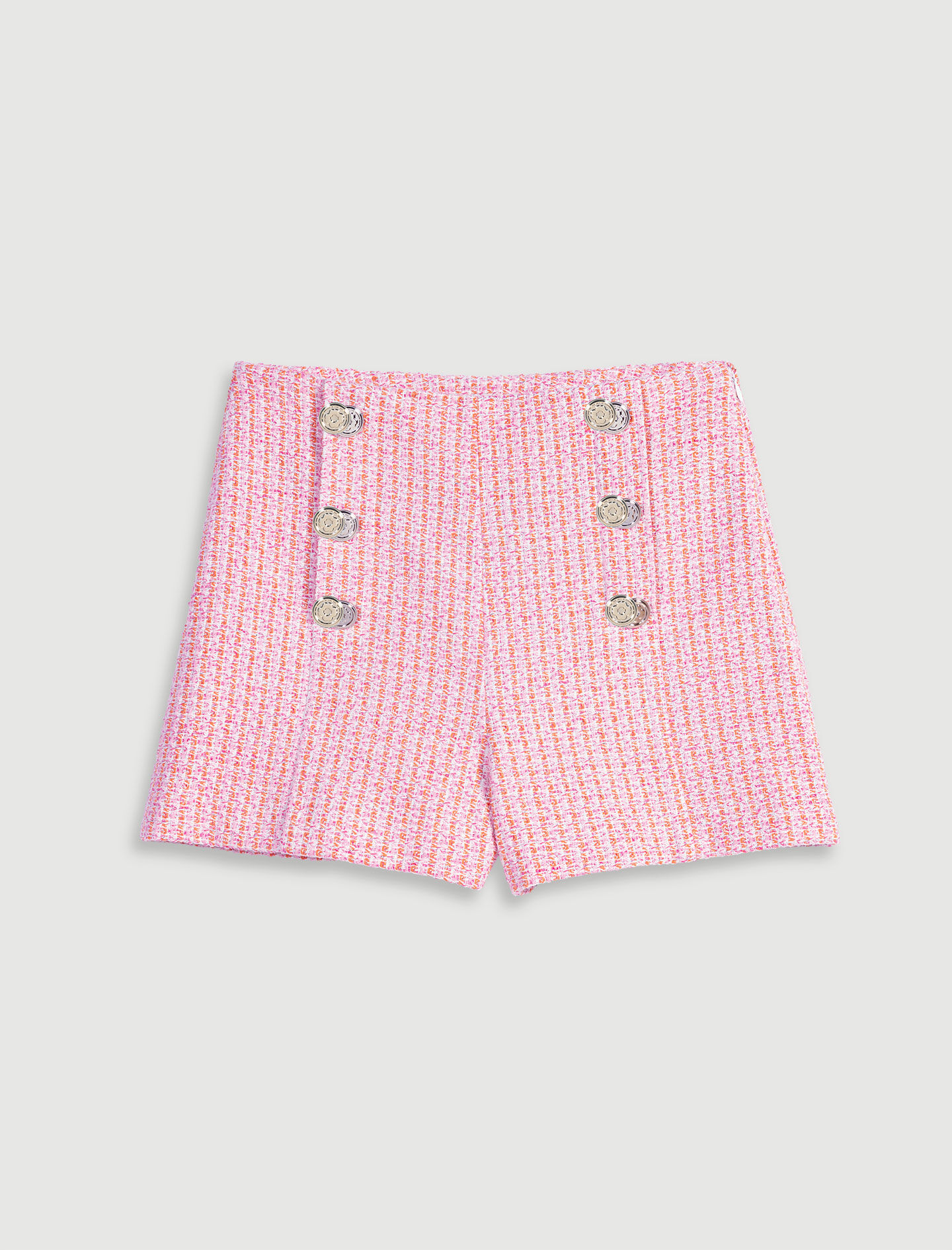 Tweed shorts - Roze/oranje