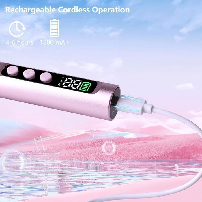 Cordless Nail Drill 35000 RPM - 35 Adjustable Speeds - 12-in-1 Professional Rechargeable Electric Nail File