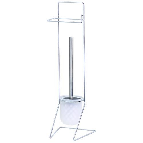 Stojak na papier ze szczotką OKY chrom 54 cm ze szczotką
