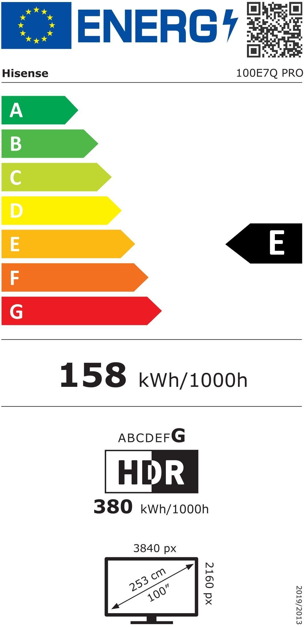 Hisense 100E7Q Pro - TV QLED da 100