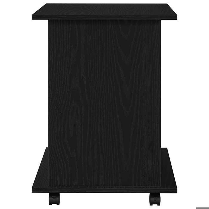 Noir Cabinet roulant, CLARENCE, moderne, Chêne noir 60 x 45 x 55 cm Bois d'ingénierie LV33