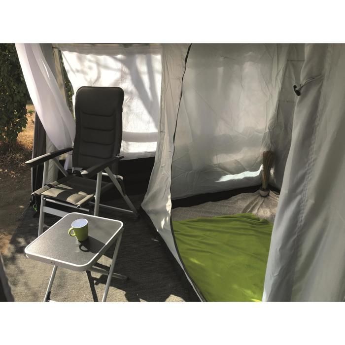 Indoor room with inflatable awning