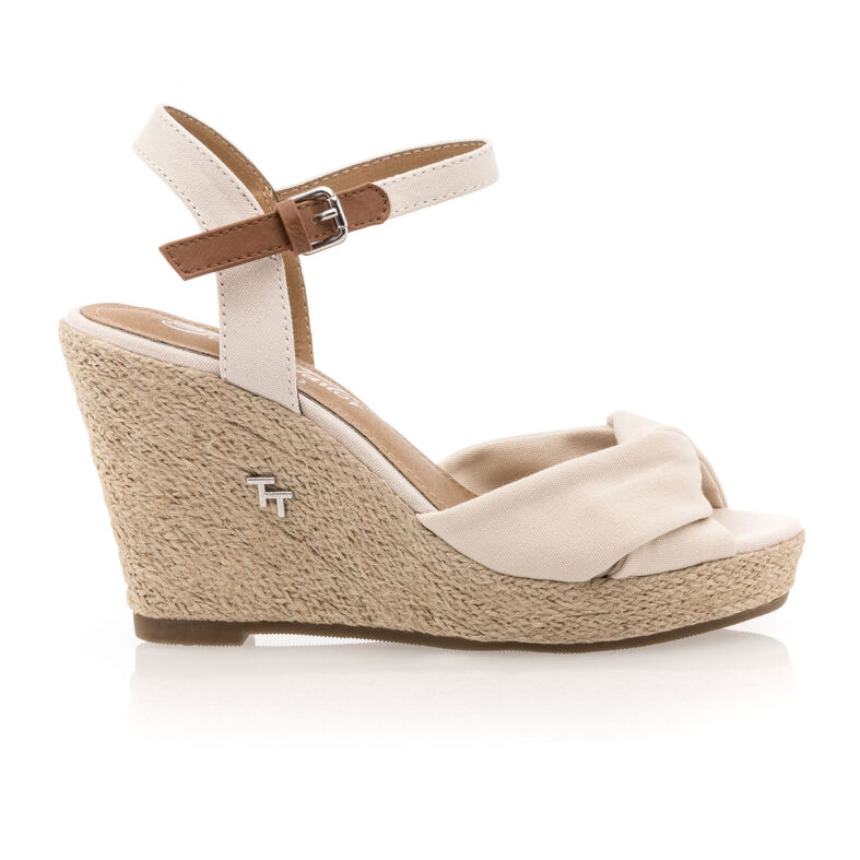 Beige espadrilles voor dames met touwzolen