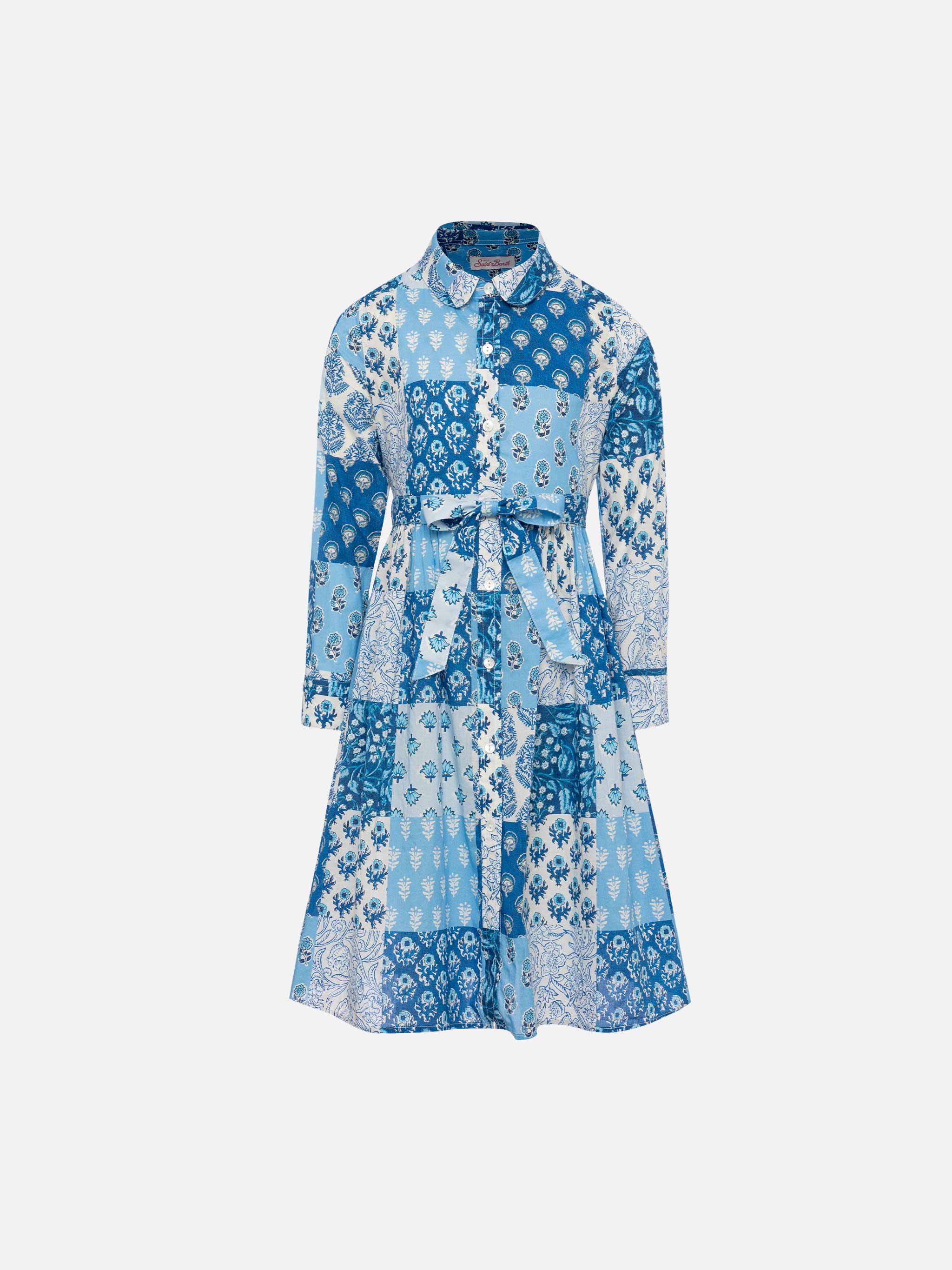 Abito chemisier lungo Philipa Jr con stampa patch a fiori