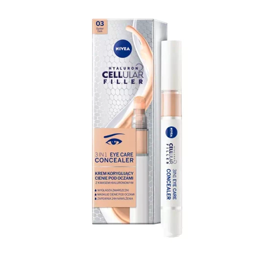 NIVEA Hyaluron Cellular Filler krem pod oczy korygujący cienie 3w1 03 Dark 4 ml