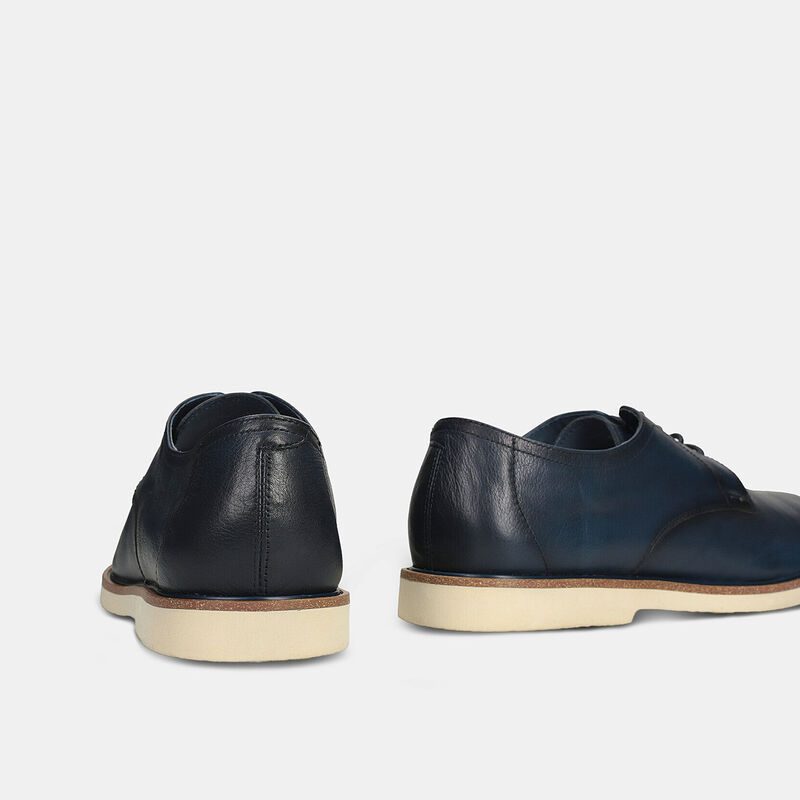 Męskie skórzane sznurowane buty