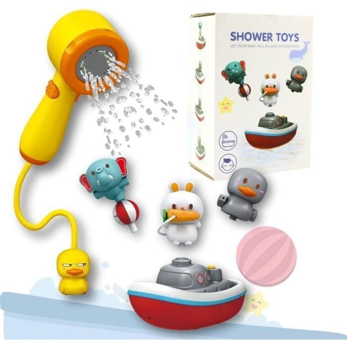 Juguete de baño - HELLO HIPPO® - Fuente de baño - Multicolor - 4 piezas - A partir de 6 meses